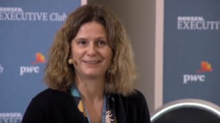 Mette Maix, Adm. direktør i Flying Tiger Copenhagen taler ved Børsen Executive Club
